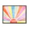 Stupell Industries Be a Kind Human Phrase Rainbow Sunbursts Framed Wall Art